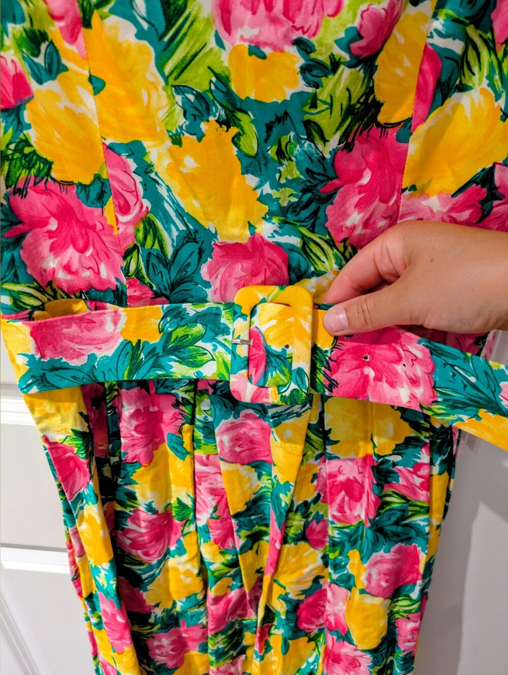 Vintage Floral Fit And Flare Dress - Picture 3 of 5